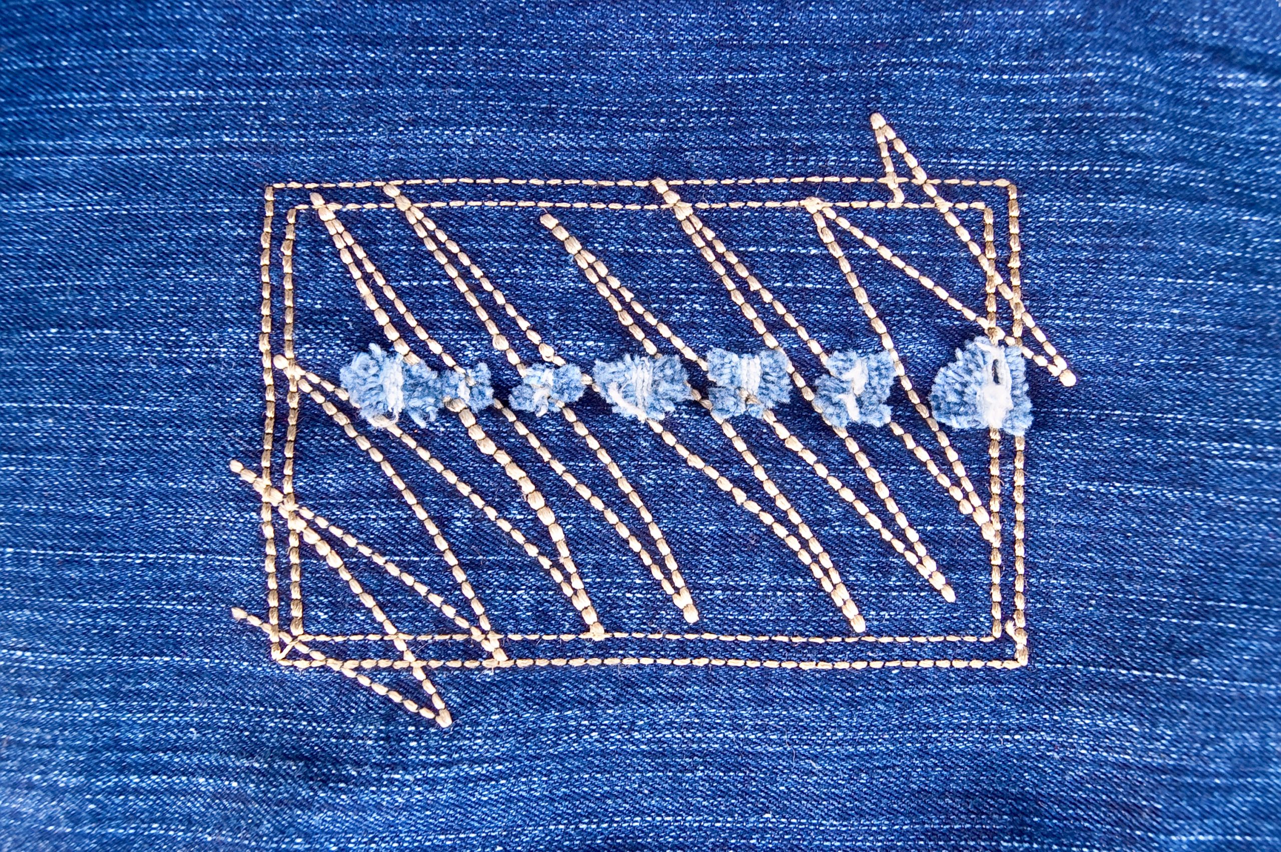 Visible mending sashiko classes